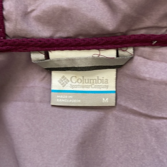 Columbia Sz M Berry Colored Rain jacket/Windbreaker - Picture 10 of 16